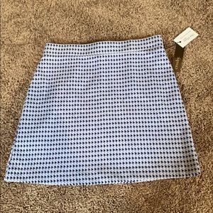 Black And Blue Houndstooth Skirt